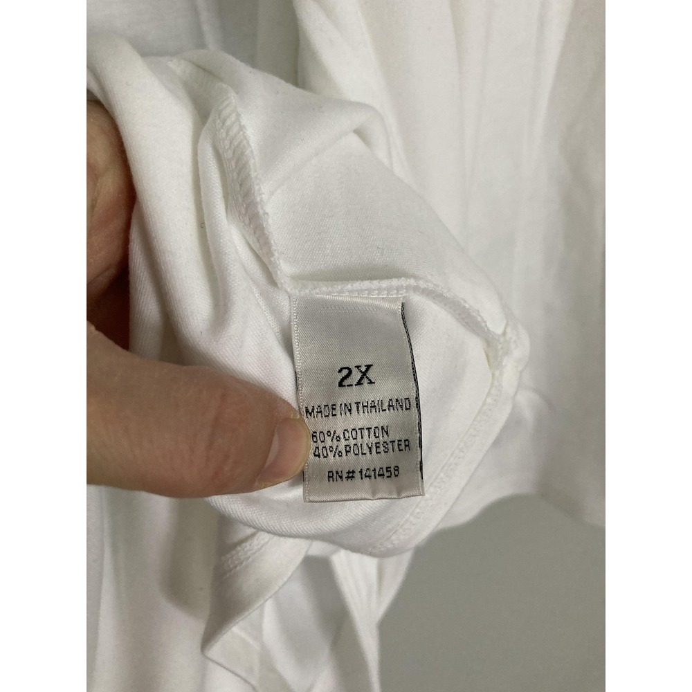 Cali And York Shirt Women 2X White Lightweight Open Front Cardigan 3/4 Sleeve - Picture 7 of 11